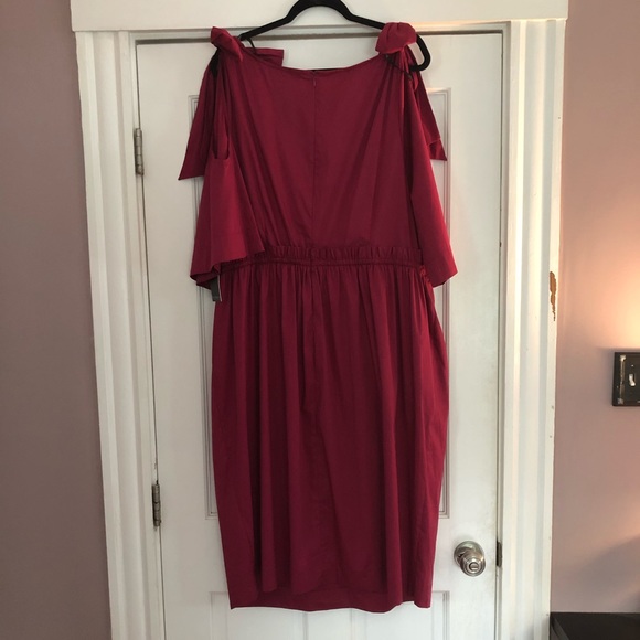 Eloquii Bow Tie Cold Shoulder Dress - Picture 6 of 9